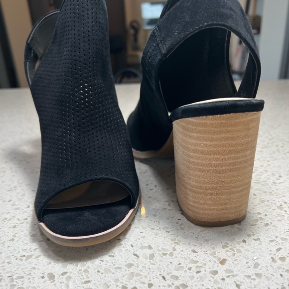 Cole Haan - Suede Block Heel Open Toe - Picture 4 of 9